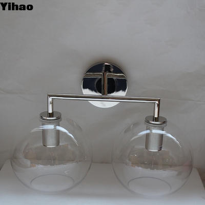 購入 Modern Brass LED Wall Lamp with Glass Shade Warm White オンライン製造