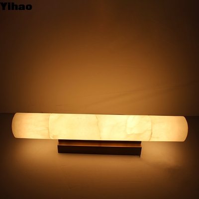 購入 Modern LED Wall Lamp Alabaster White Round Design for Living Room オンライン製造