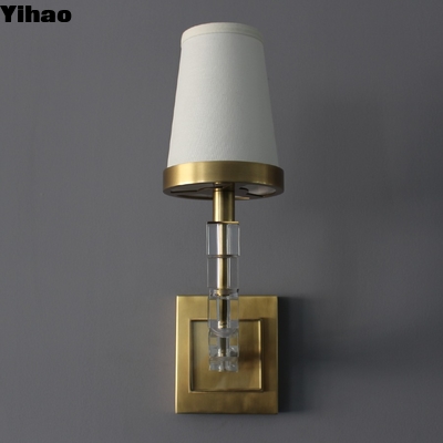 購入 Modern Brass LED Wall Sconce with Dimmer for Living Room オンライン製造