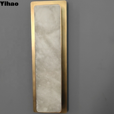 購入 Modern Alabaster Wall Lamp LED Warm White 3500K for Living Room オンライン製造
