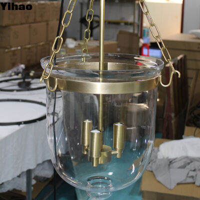 購入 イーハオ工場直結銅枠 水晶シェードペンダントライト ホテルとリビングルームのための3500K暖かい白色LED オンライン製造