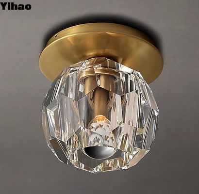 漆塗り 焼いた ブラシ ブラス グラス フラッシュ 壁灯 110-120V