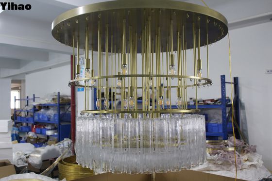 オーダーメイド 室内用 銅製 クリスタル チェンデリア 装飾用 140cm x 95cm x 70cm